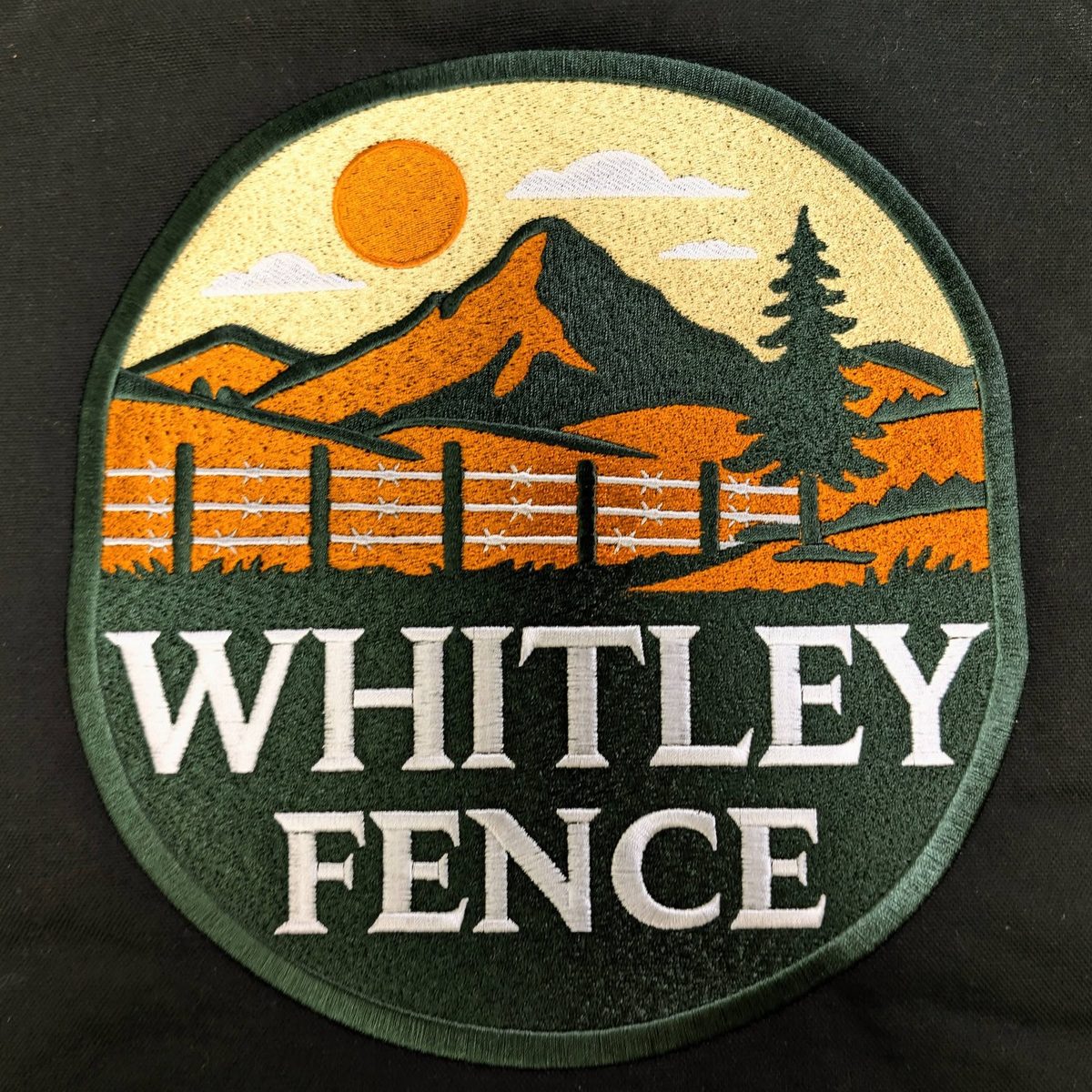 Full back embroidery — Whitley Fence